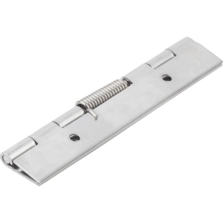 Kipp Spring Hinge Spring Closed A=40, B=120, Form:B Round Hole, Stainless Steel Bright K1175.14012011